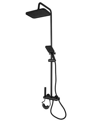 Душова колона зі змішувачем з кнопковим перемикачем з алюмінію zerix pbi-009-j black,4 режими (zx58 yousf