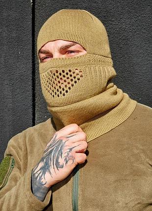 Зимняя шапка-балаклава койот универсальная акрил зима dm-11