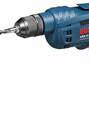 Дрель электрическая дриль безударний gbm 10 re. 600 вт, 2600 об/хв, шзп, патрон 10 мм, реверс, картон. коробка