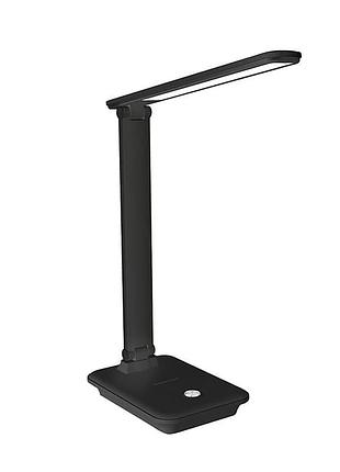 Led світильник настільний з бездротовою зарядкою 10вт 2700к/4100к/6500к 700 лм, чорний