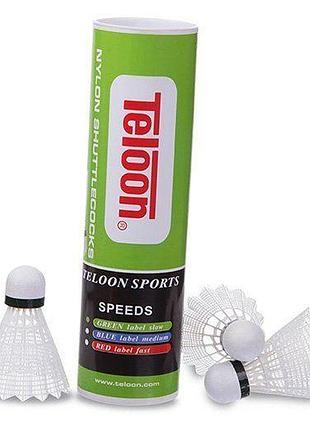 Волани для бадмінтону tb300 6шт білий (60496019), teloon