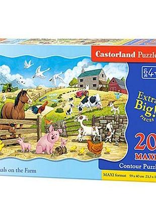 Пазлы макси "животные на ферме", 20 элементов