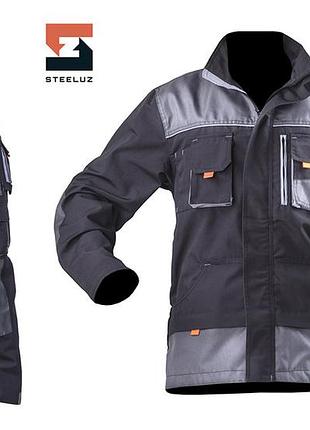 Костюм рабочий steeluz куртка и брюки, темно-серый (светло-серая отделка), 50