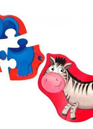 Магнітні бебі пазли "слоник і зебрик"