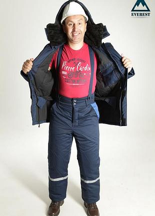 Костюм мужской рабочий зимний everest antistat синий, 52