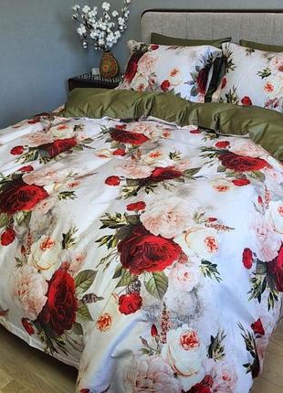 Постільна білизна сатин преміум rose двоспальний