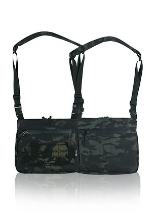 Тактическая смарт-сумка через плечо «tactic city bag» cordura original usa — черный мультикам