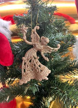 Новогодняя фигура "блеск фея со звездой" (капучино)