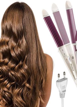 Плойка для волос 3в1 с керамическими пластинами 35вт, r604