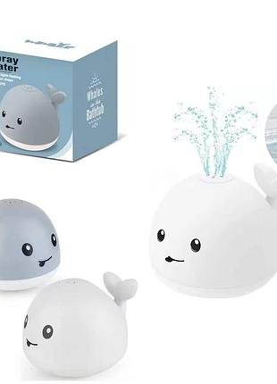 Іграшка для ванної кит із фонтаном світний