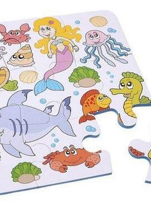 Мягкие пазлы "русалочка", 9 элем.