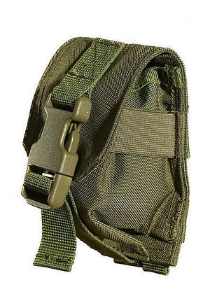 Підсумок fam-tac олива для уламкової гранати безшумний фастекс легкий фіксатор molle/pals 12х8х6см dm-11