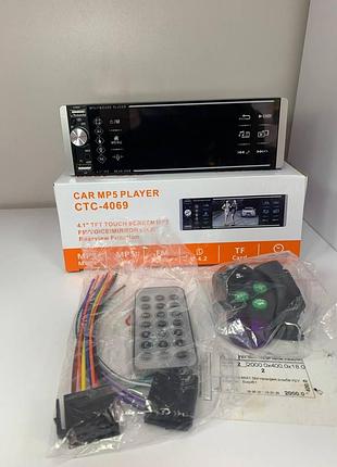Автомагнітола pervoi ctc-4069 c bluetooth, з двома usb,41 екран, stereo на базі mirror link