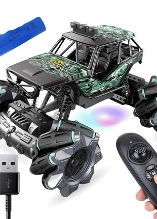 Машинка-вездеход на радиоуправлении, с подсветкой, от usb, черная