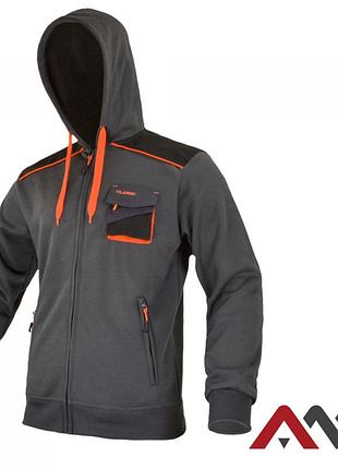 Куртка флисовая зимняя artmas classic серый, m