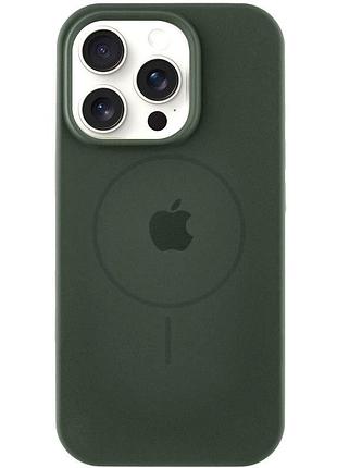 Чохол silicone case full protective (aa) with magsafe для apple iphone 14 pro (6.1") синій / capri blue зелений / cyprus green