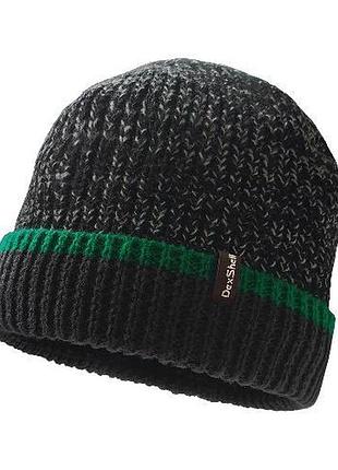 Шапка dexshell cuffed beanie 56-58, чорний-зелений