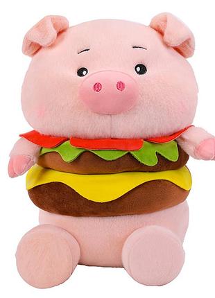 М'яка іграшка (25 см) свинка-бургер
