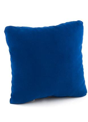 Подушка декоративная квадратная, синий флок_под нанесение