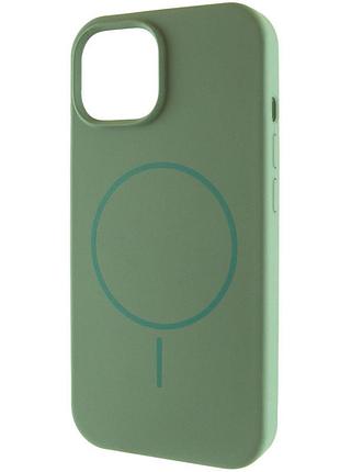 Чохол silicone case full protective (aa) no logo with magsafe для apple iphone 12 pro / 12 (6.1") червоний / red зелений / pine green