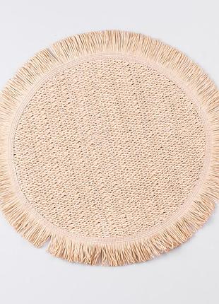 Салфетка сервировочная на стол круглая ø38 (см) под тарелки бежевый hp-35-7be