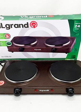 Настольная плита электрическая vilgrand vhp152f. цвет: коричневый