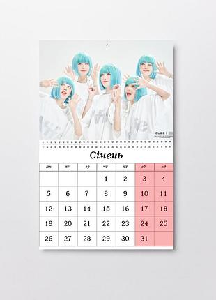 Календарь на виниловом магните i-dle айдл а4 (26678)
