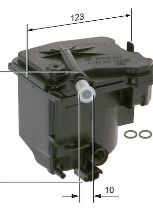 Фильтр топливный citroen berlingo(b9) 1.6 hdi 90 16v 2008.04 - bo 0450907006