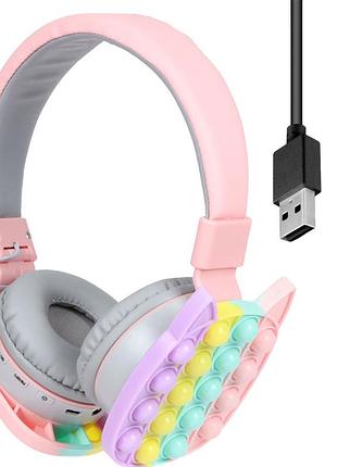 Бездротові навушники з мікрофоном, akz k-33, рожевий