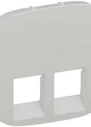 Лицьова панель для подвійних розеток rj 45 і rj 11 білий 755425 legrand valena allure