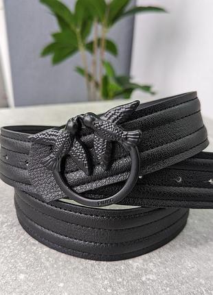 Ремінь жіночий pinko лінійний чорний мат є