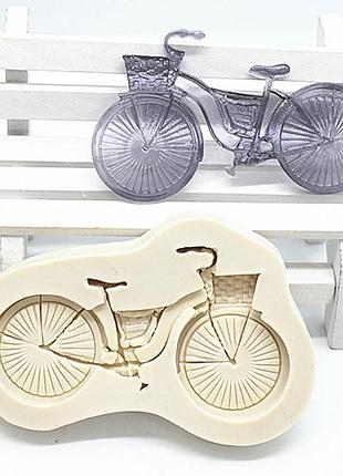 Молд силіконовий велосипед 55 на 87 мм сірий
