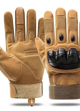 Тактичні рукавички touchscreen військові combat touch койот xl