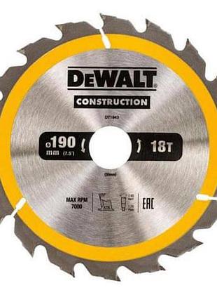 Диск пилковий сonstruction dewalt dt1943
