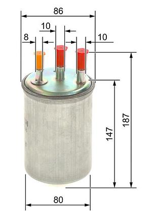 Фільтр паливний ford transit connect (p65_, p70_, p80_) 1.8 tdci 2002.06 - bo 0450906508