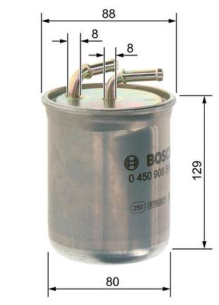 Фильтр топливный skoda fabia ii combi (545) 1.4 tdi 2007.10 - 2014.12 bo 0450906500