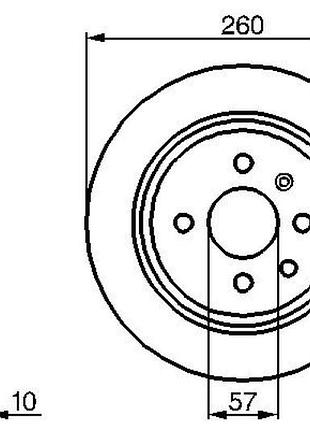 Диск тормозной задн opel astra f універсал (t92) 1.6 1991.09-1998.01 bo 0986478086