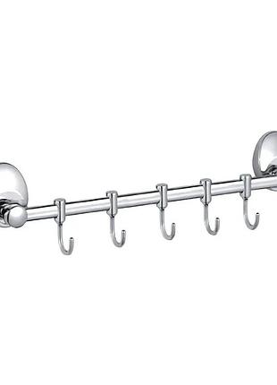 Вешалка для полотенец в ванную с 5-ю крючками haiba hb1615-5 (360 мм) (hb0459) yousf
