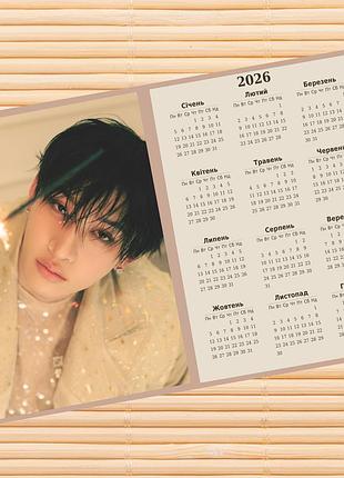 Листовий календар бан крістофер (бан чан) christopher bang (bang chan) stray kids (27041)