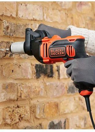 Дрель сетевая ударная black+decker beh850 6