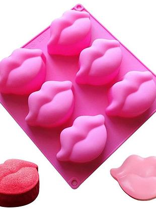 Молд кондитерский губы 205 на 195 мм розовый