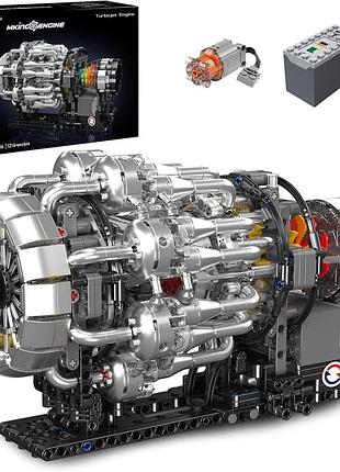Конструктор technic турбореактивный двигатель 1214 деталей — mould king 10216, совместимый с lego technic