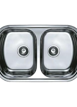 Мийка кухонна haiba 80x49 double (decor) (hb0572) yousf