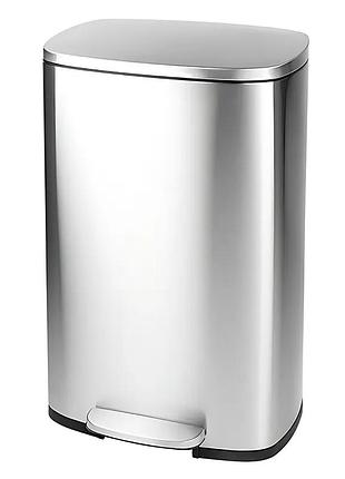 Відро для сміття з плавним закриванням прямокутне mixxus bevel-tc0112 ss color 12 л колір неіржавка сталь ( yousf