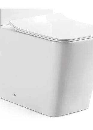 Чаша унитаза-компакта mixxus quadro-0403-r bowl 640х360х835 rimless без сиденья (mi8341)
