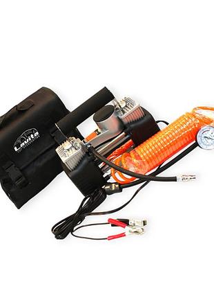 Компресор 2 циліндра lavita 264w/10атм/60л/5м шланг спіраль з манометром/клеми/сумка