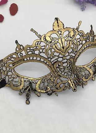 Бал маскарад маска one size золотистый