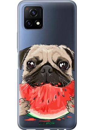 Чехол на vivo y52s мопс и арбуз "4665u-2242-7673"