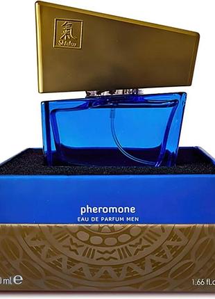 Парфуми з феромонами чоловічі shiatsu pheromone darkblue 50ml