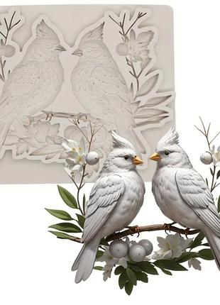 Молд силиконовый птицы 87 на 80 мм серый